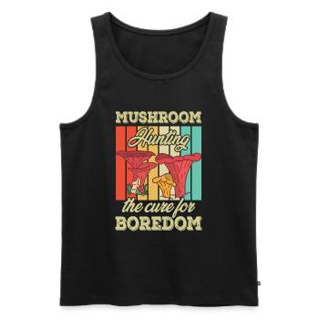 Cueilleurs de champignons et amis champignons - Débardeur bio Premium Homme - noir - Devant - Michal (187cm)
