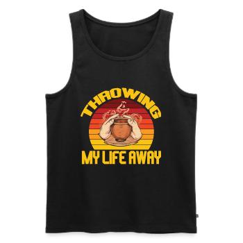 Pottery and pottery - Men's Premium Organic Tank Top - black - Front - Michal (187cm)