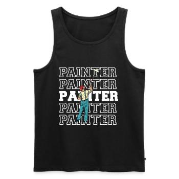 Maler und Lackierer, der Beste und Nervigste Beruf - Männer Premium Bio Tank Top - Schwarz - Vorne - Michal (187cm)
