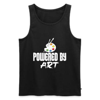 Peintre et vernisseur, le métier le meilleur et le plus ennuyeux - Débardeur bio Premium Homme - noir - Devant - AI Model Male 178 light (178cm)