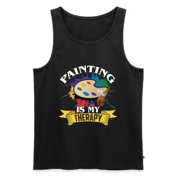 Maler und Lackierer, der Beste und Nervigste Beruf - Männer Premium Bio Tank Top - Schwarz - Vorne - Michal (187cm)