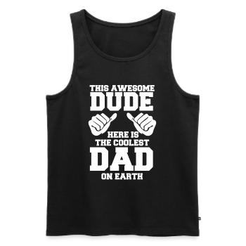 Father's Day gift for dad for Men's Day - Men's Premium Organic Tank Top - black - Front - Michal (187cm)