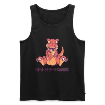 Father's Day gift for dad for Men's Day - Men's Premium Organic Tank Top - black - Front - Michal (187cm)