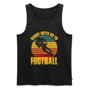 Father's Day gift for dad for Men's Day - Men's Premium Organic Tank Top - black - Front - Michal (187cm)