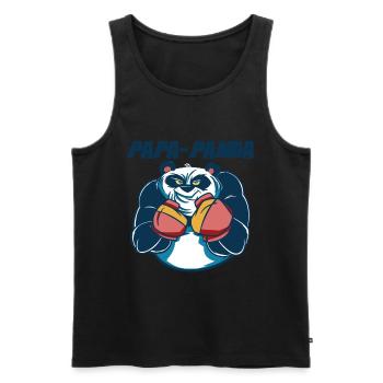 Cadeau de fête des pères pour papa pour la fête des hommes - Débardeur bio Premium Homme - noir - Devant - Michal (187cm)