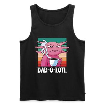 Father's Day gift for dad for Men's Day - Men's Premium Organic Tank Top - black - Front - Michal (187cm)