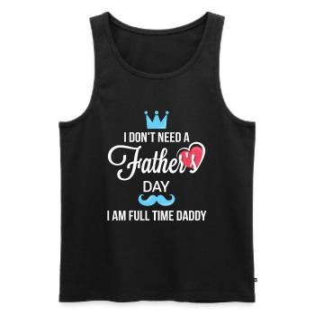 Father's Day gift for dad for Men's Day - Men's Premium Organic Tank Top - black - Front - Michal (187cm)
