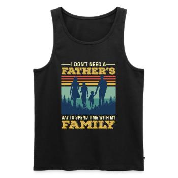 Father's Day gift for dad for Men's Day - Men's Premium Organic Tank Top - black - Front - Michal (187cm)