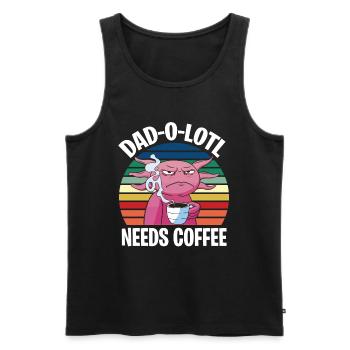 Father's Day gift for dad for Men's Day - Men's Premium Organic Tank Top - black - Front - Michal (187cm)