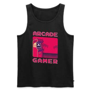 Enkel Opa Enkelkind Vintage papa - Männer Premium Bio Tank Top - Schwarz - Vorne - Michal (187cm)