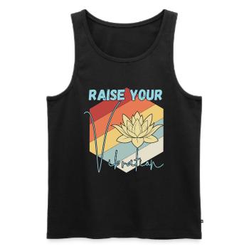 Meditation, Zen Yoga and Pilates - Men's Premium Organic Tank Top - black - Front - Michal (187cm)