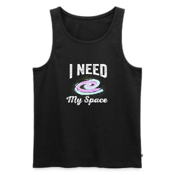 Solar System I need my space galaxy - Men's Premium Organic Tank Top - black - Front - AI Model Male 178 light (178cm)