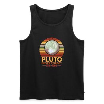 Sonnensystem Pluto Vergiss Niemals 30-06 - Männer Premium Bio Tank Top - Schwarz - Vorne - Michal (187cm)