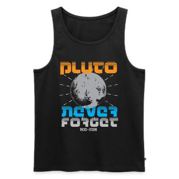 Sonnensystem Pluto Vergiss Niemals 30-06 - Männer Premium Bio Tank Top - Schwarz - Vorne - Michal (187cm)
