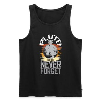 Sonnensystem Pluto RIP Niemals Vergessen - Männer Premium Bio Tank Top - Schwarz - Vorne - Michal (187cm)