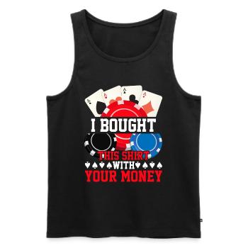 Kartenspiel Kartenspieler Pokern - Männer Premium Bio Tank Top - Schwarz - Vorne - AI Model Male 178 light (178cm)