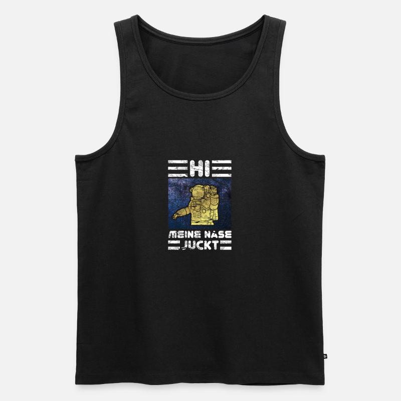 Astronaut und Cosmonaut Raumfahrer - Männer Premium Bio Tank Top - Schwarz