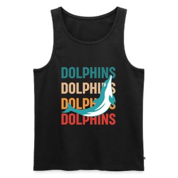 Dolphins Dolphins Dolphins Dolphins Tier Liebhaber - Männer Premium Bio Tank Top - Schwarz - Vorne - AI Model Male 178 light (178cm)