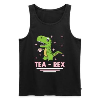 Dinosaur Tea Rex Garçons Fille Saurus Cadeau - Débardeur bio Premium Homme - noir - Devant - Michal (187cm)
