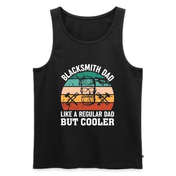 Blacksmith Dad Like A Regular Dad But Cooler - Men's Premium Organic Tank Top - black - Front - Michal (187cm)