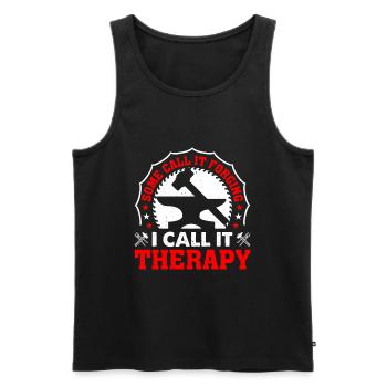 I Call It Therapy Blacksmith And I Rock Them Both - Men's Premium Organic Tank Top - black - Front - Michal (187cm)