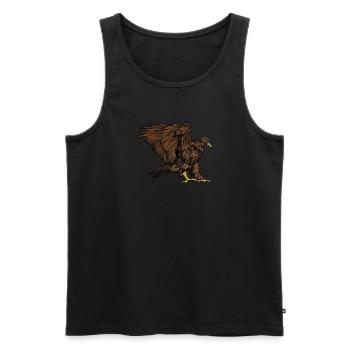 Golden Eagle I Golden Eagle Bird of Prey Motif for - Men's Premium Organic Tank Top - black - Front - AI Model Male 178 light (178cm)