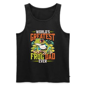 Frog Owner World's Greatest Frog Dad Ever - Men's Premium Organic Tank Top - black - Front - Michal (187cm)