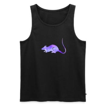 Rat Galaxy Space Milky Way Rat - Men's Premium Organic Tank Top - black - Front - AI Model Male 178 light (178cm)