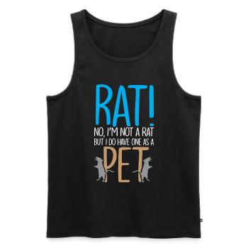 Rat! No, I'm not a rat, but I have - Men's Premium Organic Tank Top - black - Front - AI Model Male 178 light (178cm)