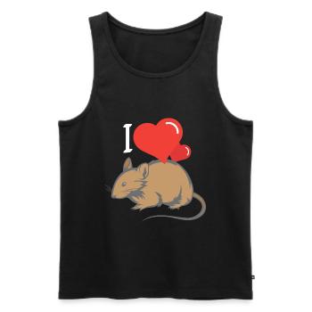 rat I heart rat I love rat loves rat - Men's Premium Organic Tank Top - black - Front - AI Model Male 178 light (178cm)