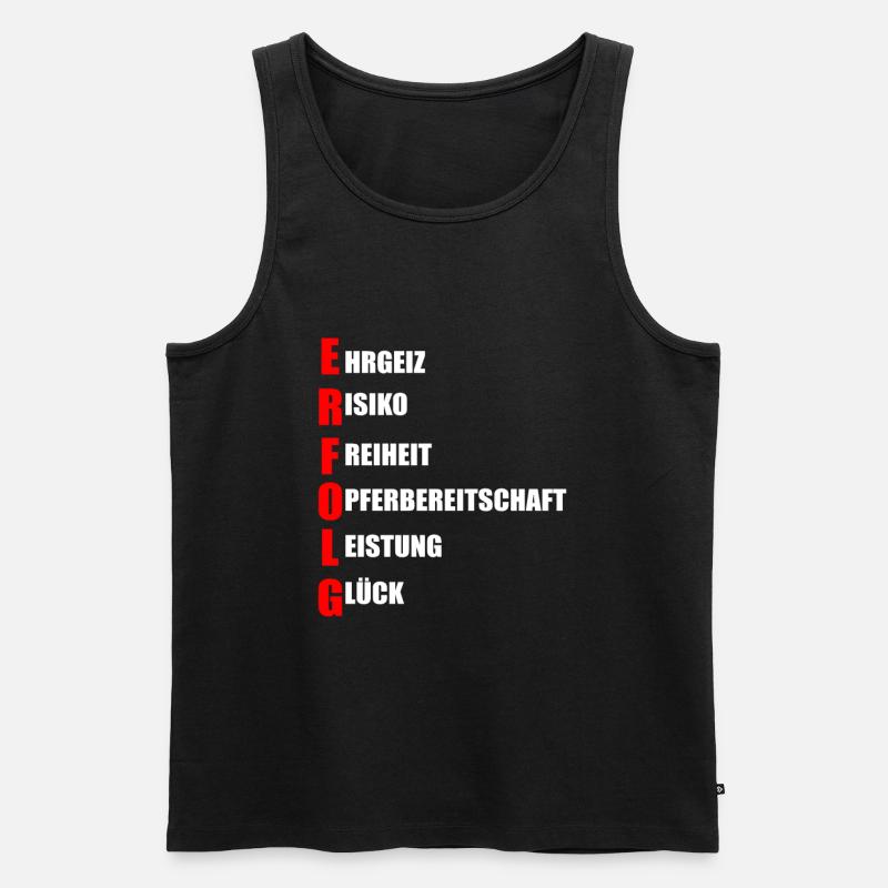 Erfolg - Männer Premium Bio Tank Top - Schwarz