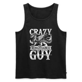 Festival médiéval Crazy Renaissance Guy - Débardeur bio Premium Homme - noir - Devant - AI Model Male 178 light (178cm)