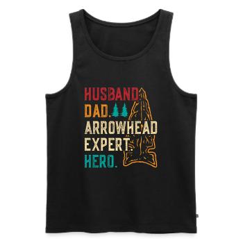 Pfeilspitzen Speerspitze Arrowhead Hunter Vater - Männer Premium Bio Tank Top - Schwarz - Vorne - Michal (187cm)