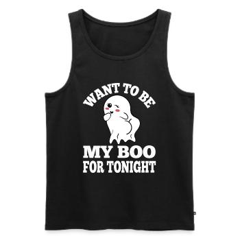 Sassy Ghost Booty Flirt Women's Halloween Fun - Men's Premium Organic Tank Top - black - Front - AI Model Male 178 light (178cm)