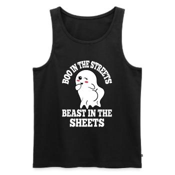 Boo In The Streets Beast In The Sheets Playful - Männer Premium Bio Tank Top - Schwarz - Vorne - AI Model Male 178 light (178cm)