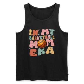 In My Basketball Mom Era - Basketball féminin mignon - Débardeur bio Premium Homme - noir - Devant - AI Model Male 178 light (178cm)