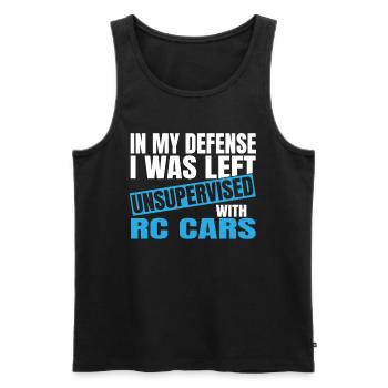 In My Defense I Was Left Unsupervised Rc Cars - Men's Premium Organic Tank Top - black - Front - Michal (187cm)