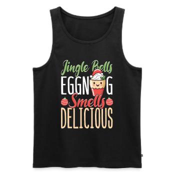 Jingle Bells Eggnog Smells Delicious Men Women - Men's Premium Organic Tank Top - black - Front - Michal (187cm)