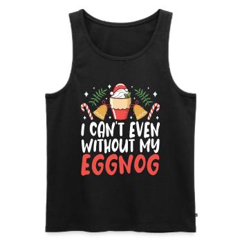 Je ne peux même pas sans ma crème glacée Eggnog Men Women - Débardeur bio Premium Homme - noir - Devant - Michal (187cm)