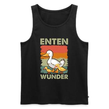 Enten Mom Kinder Enten Wunder - Männer Premium Bio Tank Top - Schwarz - Vorne - Michal (187cm)