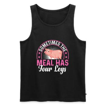 Sometimes your food has your feet vegan or - Men's Premium Organic Tank Top - black - Front - Michal (187cm)