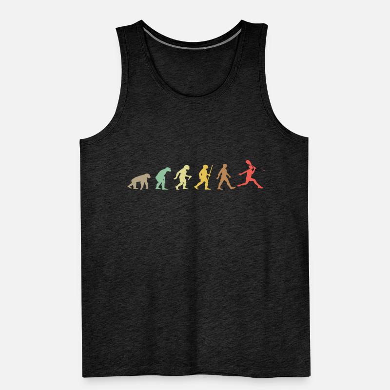 Vintage Squash Retro Squash Schläger Evolution Männer Premium Bio Tank Top