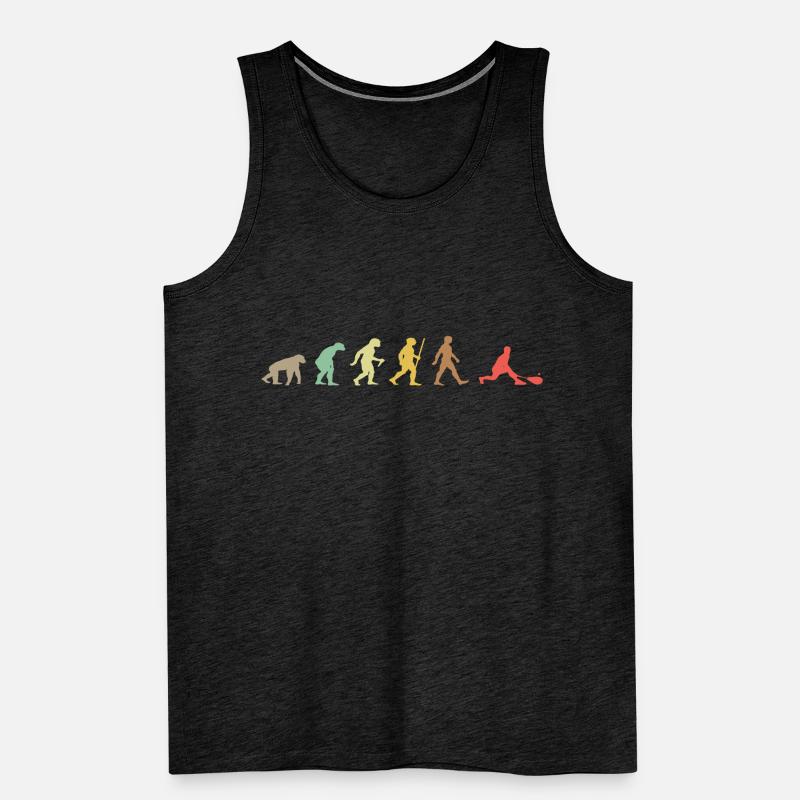 Vintage Squash Retro Squash Schläger Evolution Männer Premium Bio Tank Top