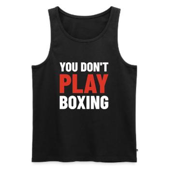 Boxkämpfer, Boxsport, Boxen Geschenkidee - Männer Premium Bio Tank Top - Schwarz - Vorne - AI Model Male 178 light (178cm)