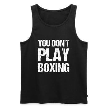 Boxkämpfer, Boxsport, Boxen Geschenkidee - Männer Premium Bio Tank Top - Schwarz - Vorne - AI Model Male 178 light (178cm)