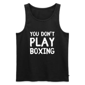 Boxkämpfer, Boxsport, Boxen Geschenkidee - Männer Premium Bio Tank Top - Schwarz - Vorne - AI Model Male 178 light (178cm)