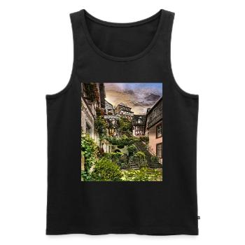 Beilstein, Germany - Men's Premium Organic Tank Top - black - Front - Michal (187cm)