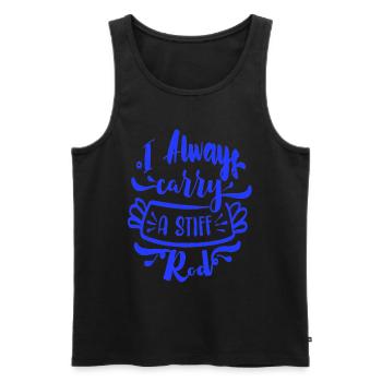 I always carry a stiff Rod - Men's Premium Organic Tank Top - black - Front - AI Model Male 178 light (178cm)