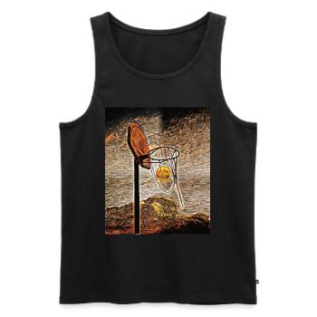 Moonlight Basketball - Men's Premium Organic Tank Top - black - Front - Michal (187cm)