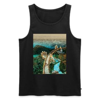 Golden Bridge, Da Nang, Vietnam - Débardeur bio Premium Homme - noir - Devant - Michal (187cm)